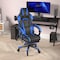 Flash Furniture Blue LeatherSoft Gaming Chair with Skater Wheels CH-00288-BL-RLB-GG - alternate 4